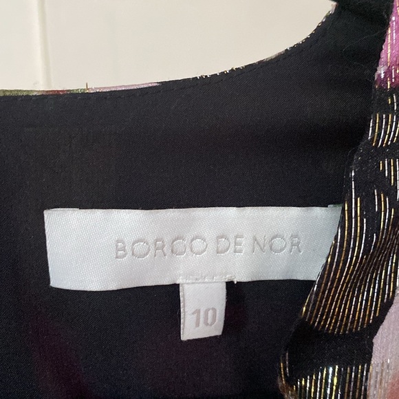 BORGO DE NOR AMELIA METALLIC FLORAL-PRINT SILK-BLEND JACQUARD MINI DRESS FUCHSIA - Picture 12 of 15